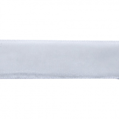 Лента бархатная нейлон, шир.12 мм, (упак. 45,7м), цв.01-белый - купить в Самаре. Цена: 457.61 руб.