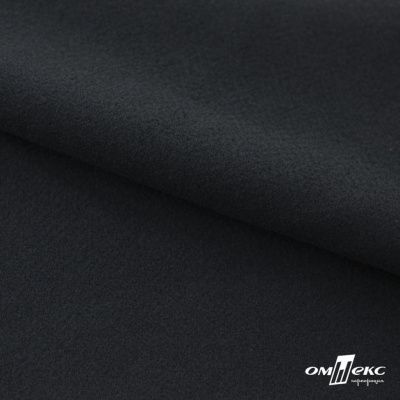 Трикотажное полотно "Капри" 100% полиэстр, 152см, 320 г/м2, чёрный, м - купить в Самаре. Цена 374 руб.