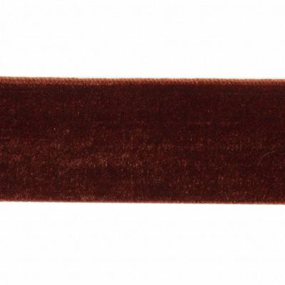 Лента бархатная нейлон, шир.25 мм, (упак. 45,7м), цв.120-шоколад - купить в Самаре. Цена: 981.09 руб.