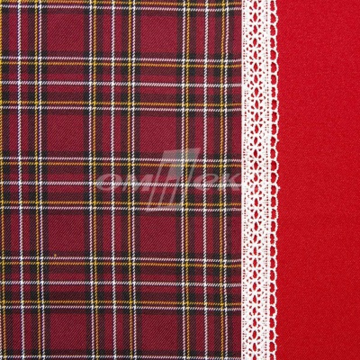 Ткань костюмная клетка 24379 2012, 230 гр/м2, шир.150см, цвет бордовый/бел/жел - купить в Самаре. Цена 539.74 руб.