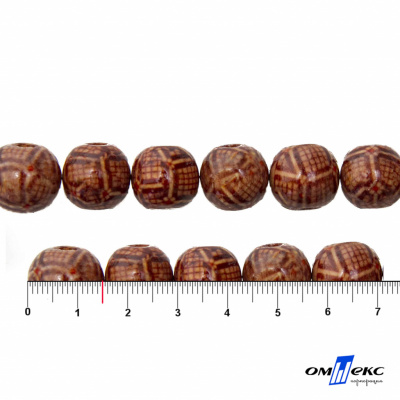 0125-Бусины деревянные "ОмТекс", 15 мм, упак.50+/-3шт - купить в Самаре. Цена: 77 руб.