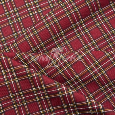 Ткань костюмная клетка 24379 2012, 230 гр/м2, шир.150см, цвет бордовый/бел/жел - купить в Самаре. Цена 539.74 руб.