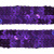 Тесьма с пайетками 12, шир. 20 мм/уп. 25+/-1 м, цвет фиолет - купить в Самаре. Цена: 778.19 руб.