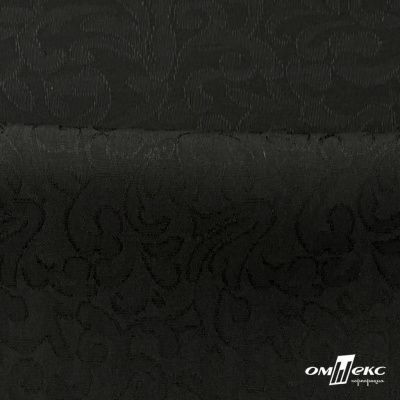 Ткань жаккард королевский, 100% полиэстр 180 г/м 2, шир.150 см, цв-черный - купить в Самаре. Цена 296.39 руб.
