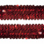 Тесьма с пайетками 3, шир. 30 мм/уп. 25+/-1 м, цвет красный - купить в Самаре. Цена: 1 087.39 руб.