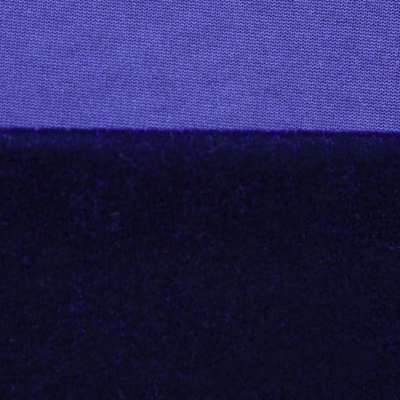 Бархат стрейч №14, 240 гр/м2, шир.160 см, (2,6 м/кг), цвет т.синий - купить в Самаре. Цена 740.88 руб.