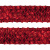 Тесьма с пайетками 3, шир. 35 мм/уп. 25+/-1 м, цвет красный - купить в Самаре. Цена: 1 308.30 руб.