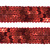 Тесьма с пайетками 3, шир. 20 мм/уп. 25+/-1 м, цвет красный - купить в Самаре. Цена: 778.19 руб.