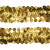 Тесьма с пайетками D16, шир. 30 мм/уп. 25+/-1 м, цвет золото - купить в Самаре. Цена: 1 087.39 руб.