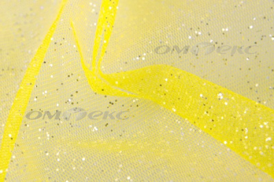 Сетка Глиттер, 40 гр/м2, шир.160см, цвет жёлтый - купить в Самаре. Цена 163.01 руб.