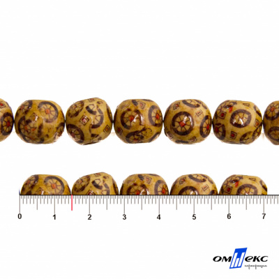0129-Бусины деревянные "ОмТекс", 15 мм, упак.50+/-3шт - купить в Самаре. Цена: 77 руб.