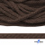 Шнур плетеный d-6 мм, 70% хлопок 30% полиэстер, уп.90+/-1 м, цв.1073-т.коричневый - купить в Самаре. Цена: 594 руб.
