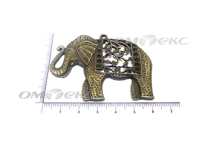 Декоративный элемент для творчества из металла "Слон"  - купить в Самаре. Цена: 26.66 руб.