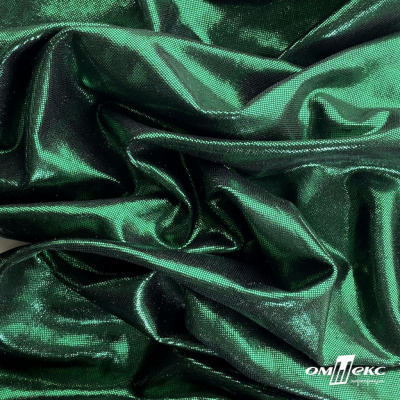 Трикотажное полотно голограмма, шир.140 см, #602 -чёрный/зелёный - купить в Самаре. Цена 385.88 руб.