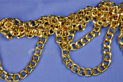 Цепь металл декоративная №11 (17*13) золото (10+/-1 м)  - купить в Самаре. Цена: 1 341.87 руб.