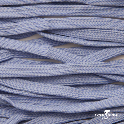 Шнур плетеный (плоский) d-12 мм, (уп.90+/-1м), 100% полиэстер, цв.259 - голубой - купить в Самаре. Цена: 8.62 руб.