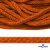 Шнур плетеный d-6 мм, 70% хлопок 30% полиэстер, уп.90+/-1 м, цв.1066-апельсин - купить в Самаре. Цена: 588 руб.