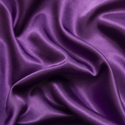 Поли креп-сатин 19-3536, 125 (+/-5) гр/м2, шир.150см, цвет фиолетовый - купить в Самаре. Цена 155.57 руб.