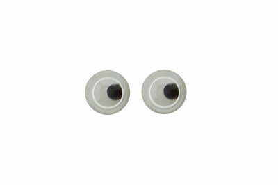 Глазки для игрушек, круглые, с бегающими зрачками, 3 мм/упак.100+/-5 шт, цв. -черно-белые - купить в Самаре. Цена: 25.40 руб.