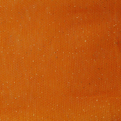 Сетка Глиттер, 24 г/м2, шир.145 см., оранжевый - купить в Самаре. Цена 117.24 руб.