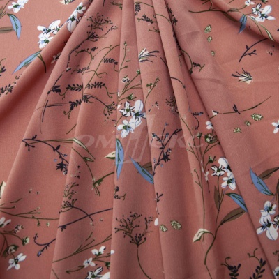 Плательная ткань "Фламенко" 2.1, 80 гр/м2, шир.150 см, принт растительный - купить в Самаре. Цена 311.05 руб.