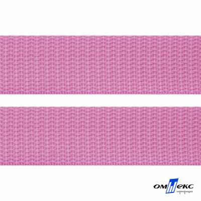 Розовый- цв.513 -Текстильная лента-стропа 550 гр/м2 ,100% пэ шир.20 мм (боб.50+/-1 м) - купить в Самаре. Цена: 318.85 руб.