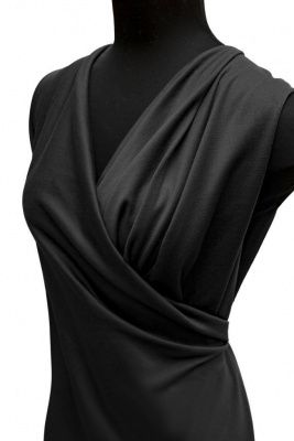 Трикотаж "Grange" BLACK 1# (2,38м/кг), 280 гр/м2, шир.150 см, цвет чёрно-серый - купить в Самаре. Цена 870.01 руб.