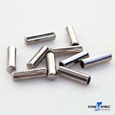 06033-Наконечник для шнура металл, отв. 4 мм, цв. никель - купить в Самаре. Цена: 6.08 руб.