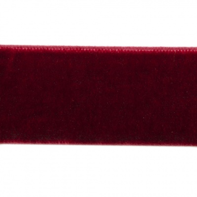 Лента бархатная нейлон, шир.25 мм, (упак. 45,7м), цв.240-бордо - купить в Самаре. Цена: 800.84 руб.