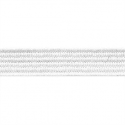 Резиновые нити с текстильным покрытием, шир. 6 мм (182 м/уп), цв.-белый - купить в Самаре. Цена: 705.59 руб.