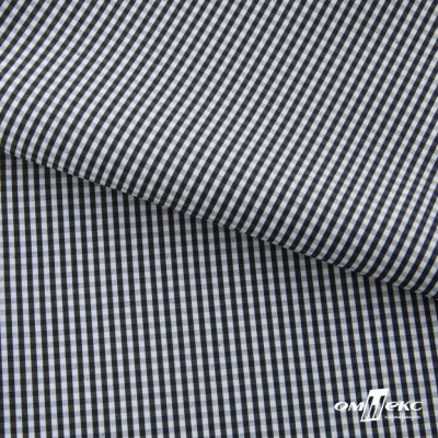 Ткань сорочечная Клетка Виши, 115 г/м2, 58% пэ,42% хл, шир.150 см, цв.6-черный, (арт.111) - купить в Самаре. Цена 309.82 руб.