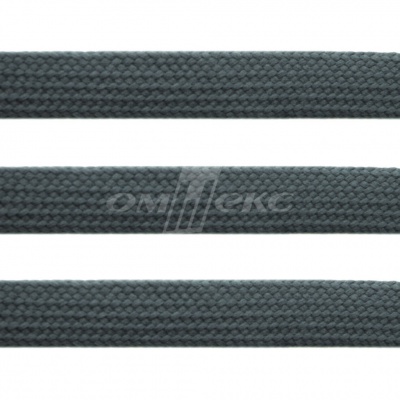 Шнур плетеный (плоский) d-12 мм, (уп.90+/-1м), 100% полиэстер, цв.272 - серый - купить в Самаре. Цена: 8.62 руб.