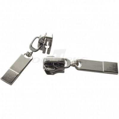 Автоматический слайдер на молнию металл тип 5 №157, цв.- никель - купить в Самаре. Цена: 14.16 руб.