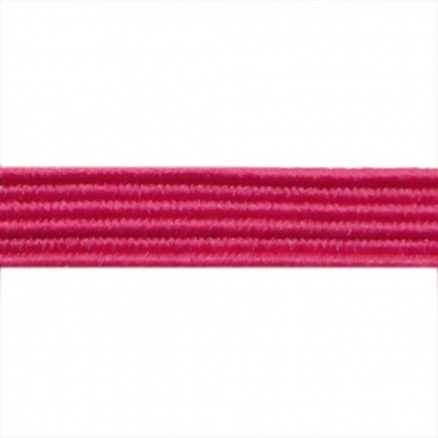 Резиновые нити с текстильным покрытием, шир. 6 мм ( упак.30 м/уп), цв.- 84-фуксия - купить в Самаре. Цена: 155.22 руб.