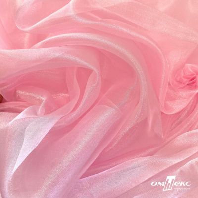 Ткань органза, 100% полиэстр, 28г/м2, шир. 150 см, цв. #47 розовая пудра - купить в Самаре. Цена 86.24 руб.
