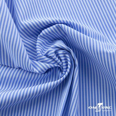 Ткань сорочечная Полоска Кенди, 115 г/м2, 58% пэ,42% хл, шир.150 см, цв.2-голубой, (арт.110) - купить в Самаре. Цена 306.69 руб.