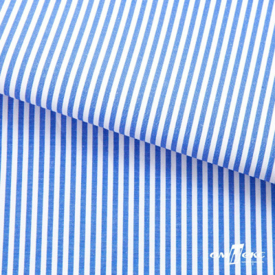 Ткань сорочечная Полоска Кенди, 115 г/м2, 58% пэ,42% хл, шир.150 см, цв.3-синий, (арт.110) - купить в Самаре. Цена 306.69 руб.