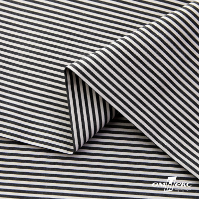 Ткань сорочечная Полоска Кенди, 115 г/м2, 58% пэ,42% хл, шир.150 см, цв.6-черный, (арт.110) - купить в Самаре. Цена 306.69 руб.