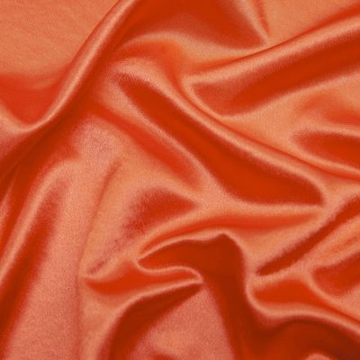 Поли креп-сатин 18-1445, 120 гр/м2, шир.150см, цвет оранжевый - купить в Самаре. Цена 155.57 руб.