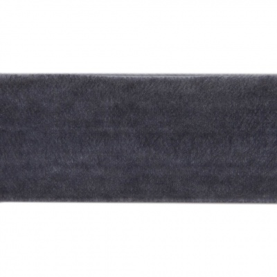 Лента бархатная нейлон, шир.25 мм, (упак. 45,7м), цв.189-т.серый - купить в Самаре. Цена: 981.09 руб.