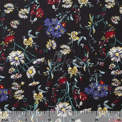 Плательная ткань "Фламенко" 6.2, 80 гр/м2, шир.150 см, принт растительный - купить в Самаре. Цена 239.03 руб.
