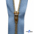 Молнии джинсовые металл т-5, 18 см латунь (YG), цв.-деним (231) - купить в Самаре. Цена: 22.80 руб.