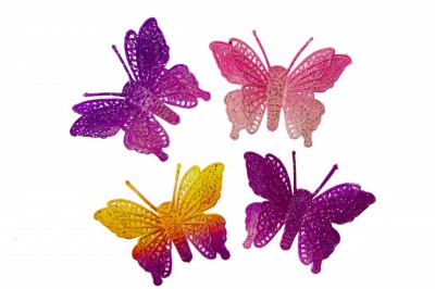 Бабочка декоративная пластиковая #12 - купить в Самаре. Цена: 7.16 руб.