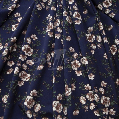 Плательная ткань "Фламенко" 3.2, 80 гр/м2, шир.150 см, принт растительный - купить в Самаре. Цена 239.03 руб.