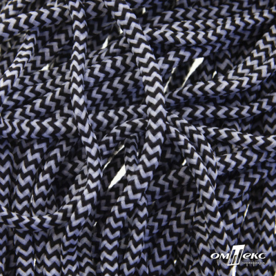 Шнурки #107-16, круглые 130 см, двухцветные цв.серый/чёрный - купить в Самаре. Цена: 31.89 руб.