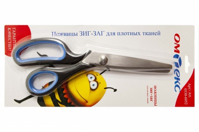 Ножницы арт.0330-6052 "ЗИГ-ЗАГ" 5 мм, для плотных тканей , 9"/ 229 мм - купить в Самаре. Цена: 733.08 руб.