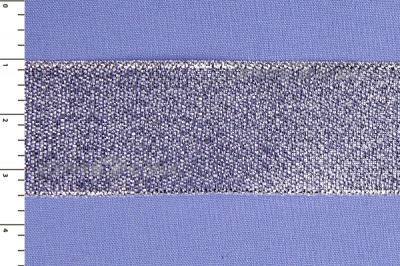 Лента парча MR-25, 25мм (33 м)  серебро - купить в Самаре. Цена: 403.62 руб.