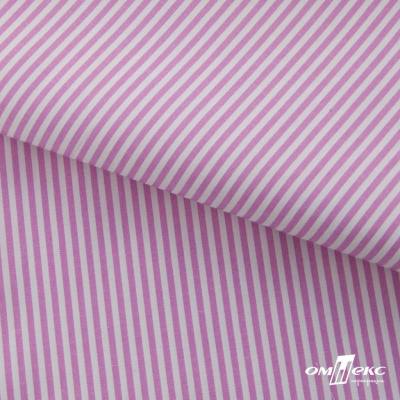 Ткань сорочечная Полоска Кенди, 115 г/м2, 58% пэ,42% хл, шир.150 см, цв.1-розовый, (арт.110) - купить в Самаре. Цена 306.69 руб.
