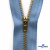 Молнии джинсовые металл т-4, 18 см латунь (YG), цв.-деним (231) - купить в Самаре. Цена: 21.57 руб.