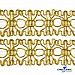 82-18-Тесьма отделочная ,100% полиэстер, 20 мм/уп.13,7+/-1 м, цв.-золото